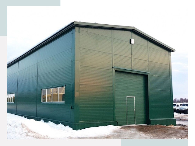 Двускатные ангары в Брянске